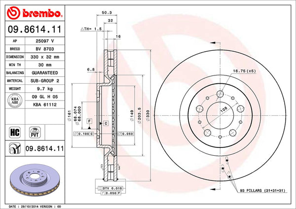 240 Brembo Big Brake Rotors